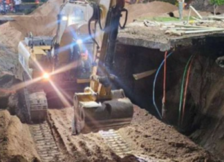 Así va el avance de la obra por el socavón en la Avenida López Mateos