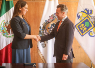 Acuerdan Pablo Lemus y Libia Dennise García colaboración regional para beneficio de Jalisco y Guanajuato